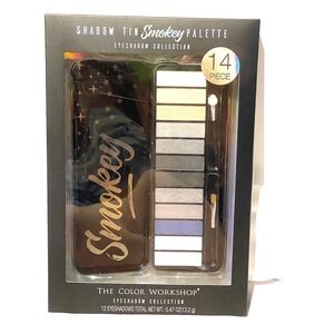 the color workshop eye shadow tin SMOKEY palette collection 12 colors
